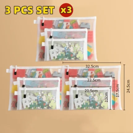 Jigsaw storage bag children's small toy special classification bag transparent mesh mesh zip mesh bag